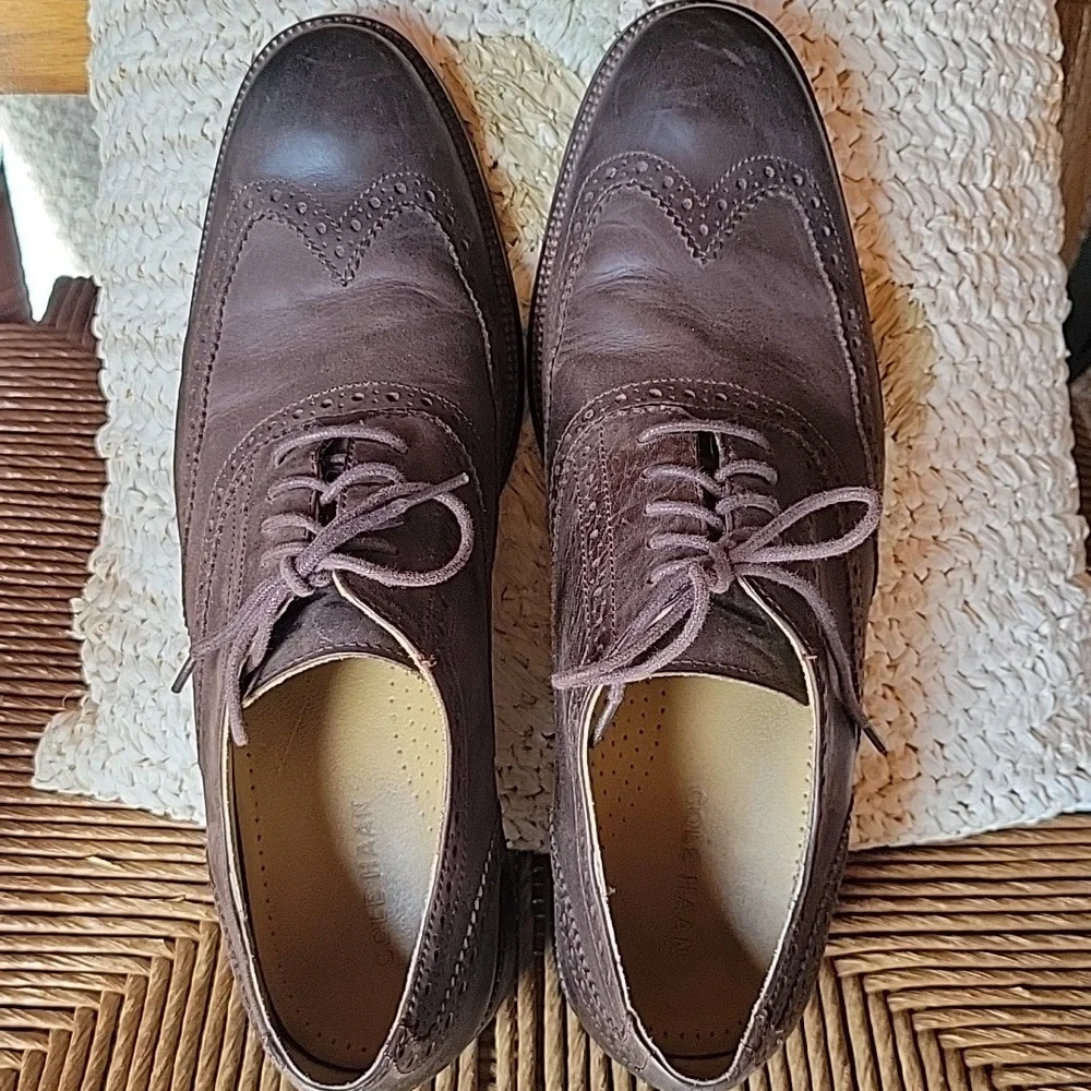 Cole Haan wingtip oxford, brown, size 13M